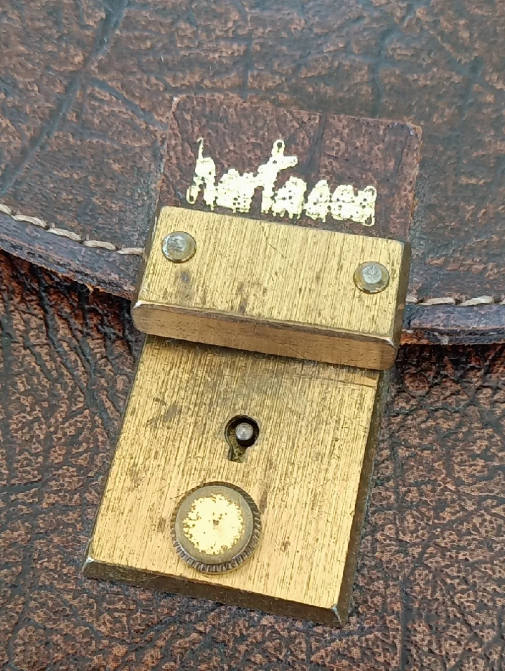Rare Hartmann Vintage Embossed Leather Document Folio Briefcase Portfolio